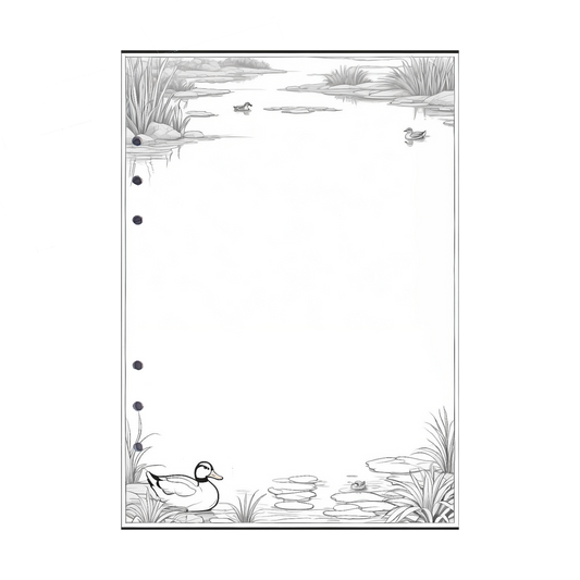 DIN A5 Ringbucheinlagen 6-fach Lochung mit Motiv | Bild Ente 8