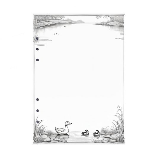 DIN A5 Ringbucheinlagen 6-fach Lochung mit Motiv | Bild Ente 9