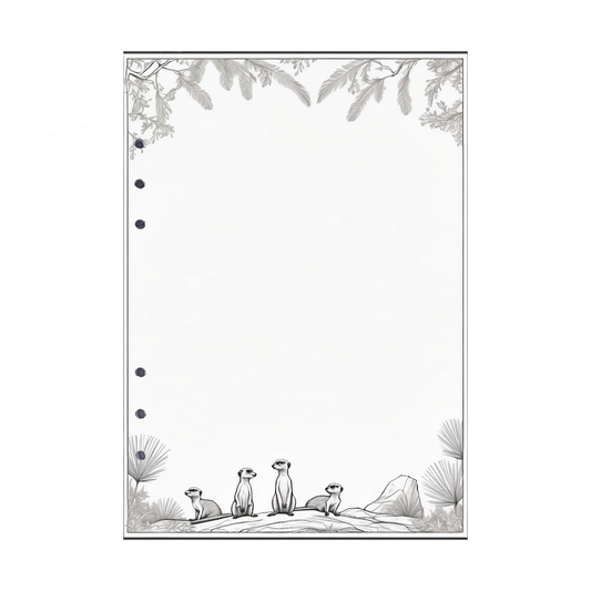 DIN A5 Ringbucheinlagen 6-fach Lochung mit Motiv | Bild Erdmännchen 1