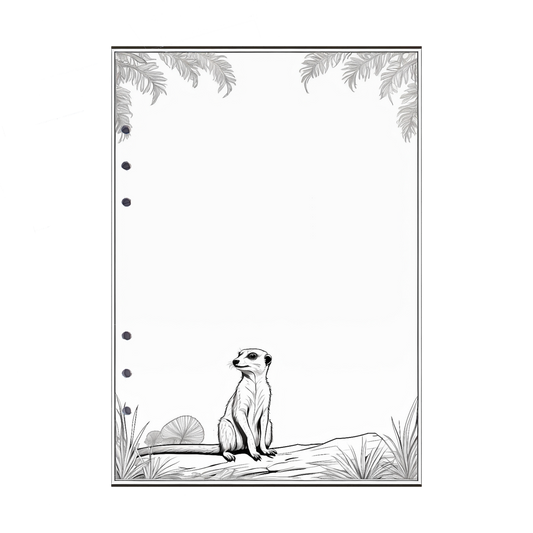 DIN A5 Ringbucheinlagen 6-fach Lochung mit Motiv | Bild Erdmännchen 5