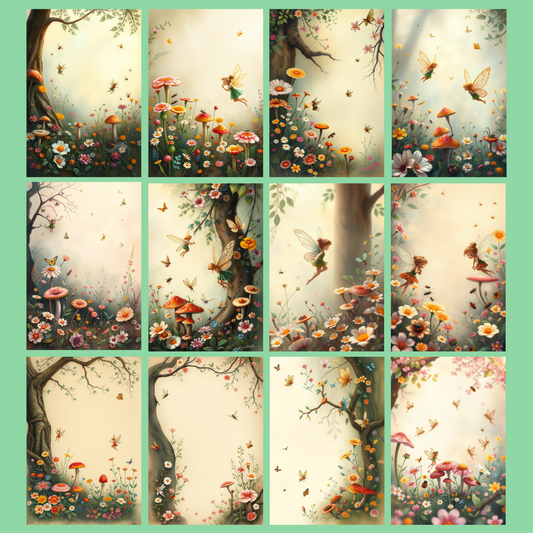 Fairies in the Enchanted Forest | Digital Download | 100 Bilder | Scrapbook | A4