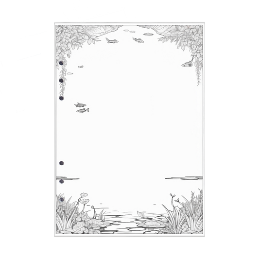 DIN A5 Ringbucheinlagen 6-fach Lochung mit Motiv | Bild Fisch 1