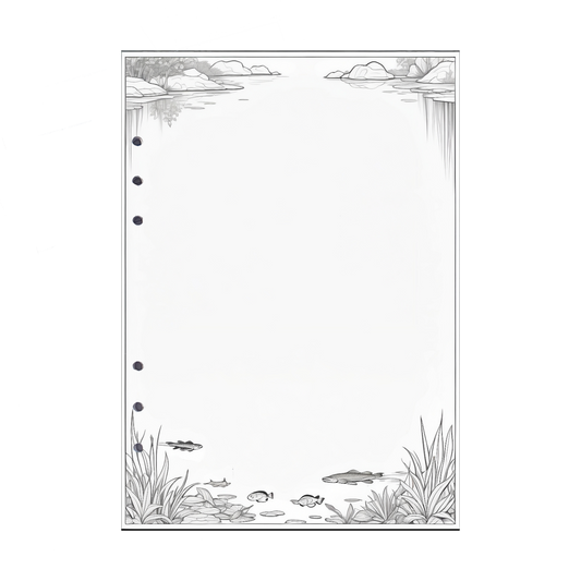 DIN A5 Ringbucheinlagen 6-fach Lochung mit Motiv | Bild Fisch 2