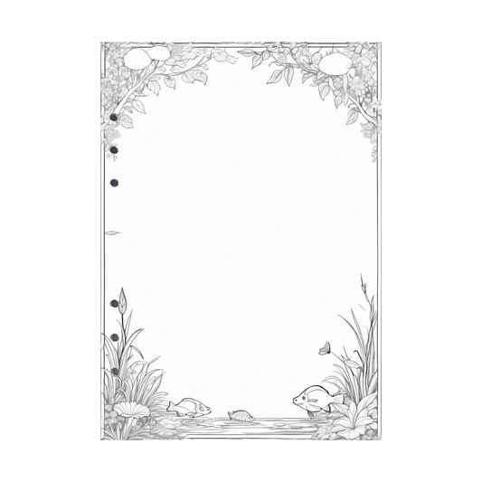 DIN A5 Ringbucheinlagen 6-fach Lochung mit Motiv | Bild Fisch 3