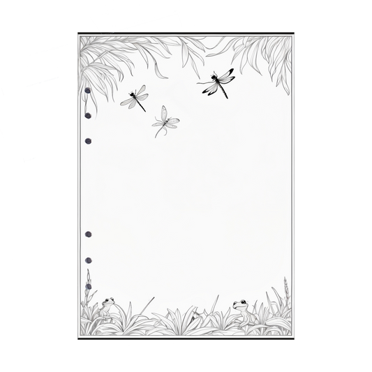 DIN A5 Ringbucheinlagen 6-fach Lochung mit Motiv | Bild Frosch 2