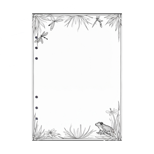 DIN A5 Ringbucheinlagen 6-fach Lochung mit Motiv | Bild Frosch 5