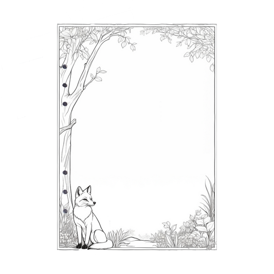 DIN A5 Ringbucheinlagen 6-fach Lochung mit Motiv | Bild Fuchs 1