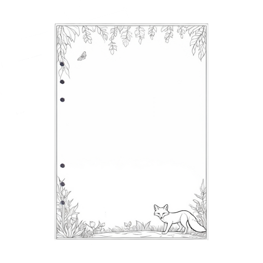 DIN A5 Ringbucheinlagen 6-fach Lochung mit Motiv | Bild Fuchs 2