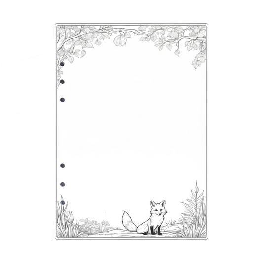 DIN A5 Ringbucheinlagen 6-fach Lochung mit Motiv | Bild Fuchs 3