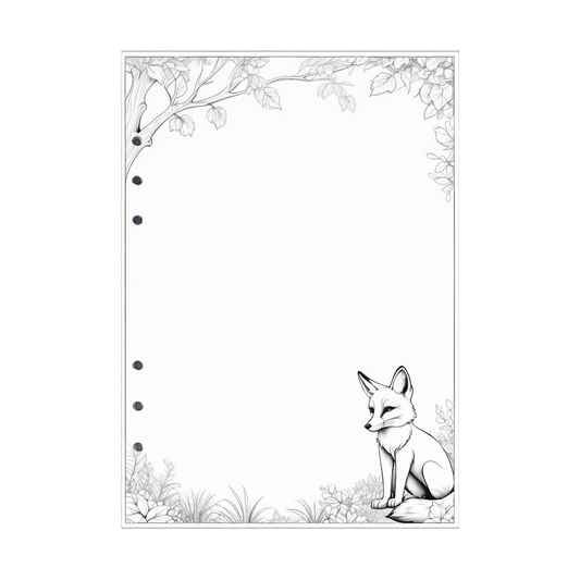 DIN A5 Ringbucheinlagen 6-fach Lochung mit Motiv | Bild Fuchs 4