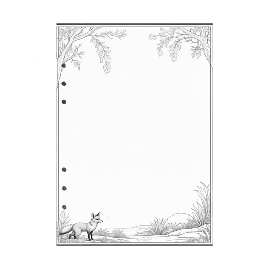 DIN A5 Ringbucheinlagen 6-fach Lochung mit Motiv | Bild Fuchs 5