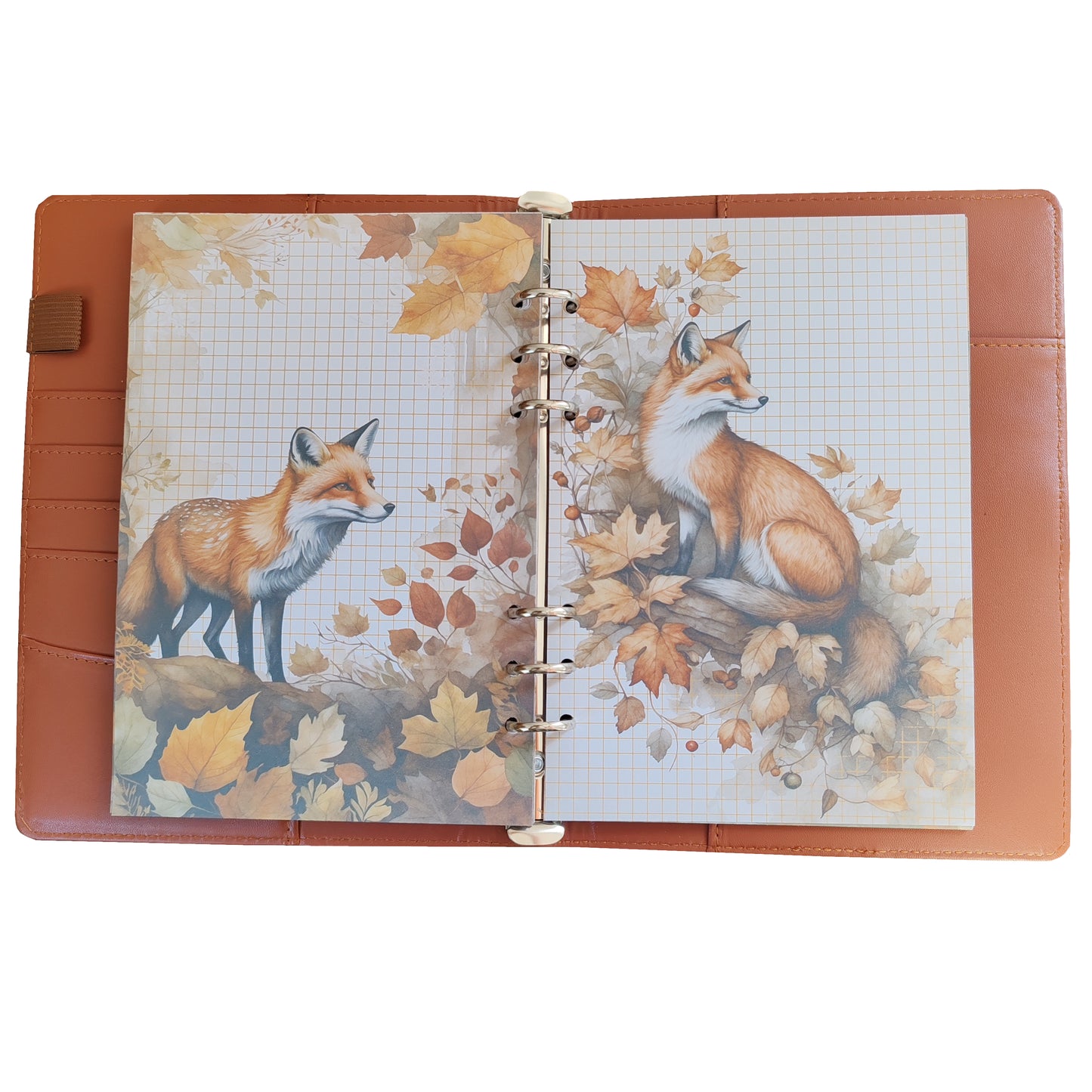 Autumn Breeze Ringbucheinlagen | Motiv-Inlays Fuchs | 50 Seiten | DIN A5/A6