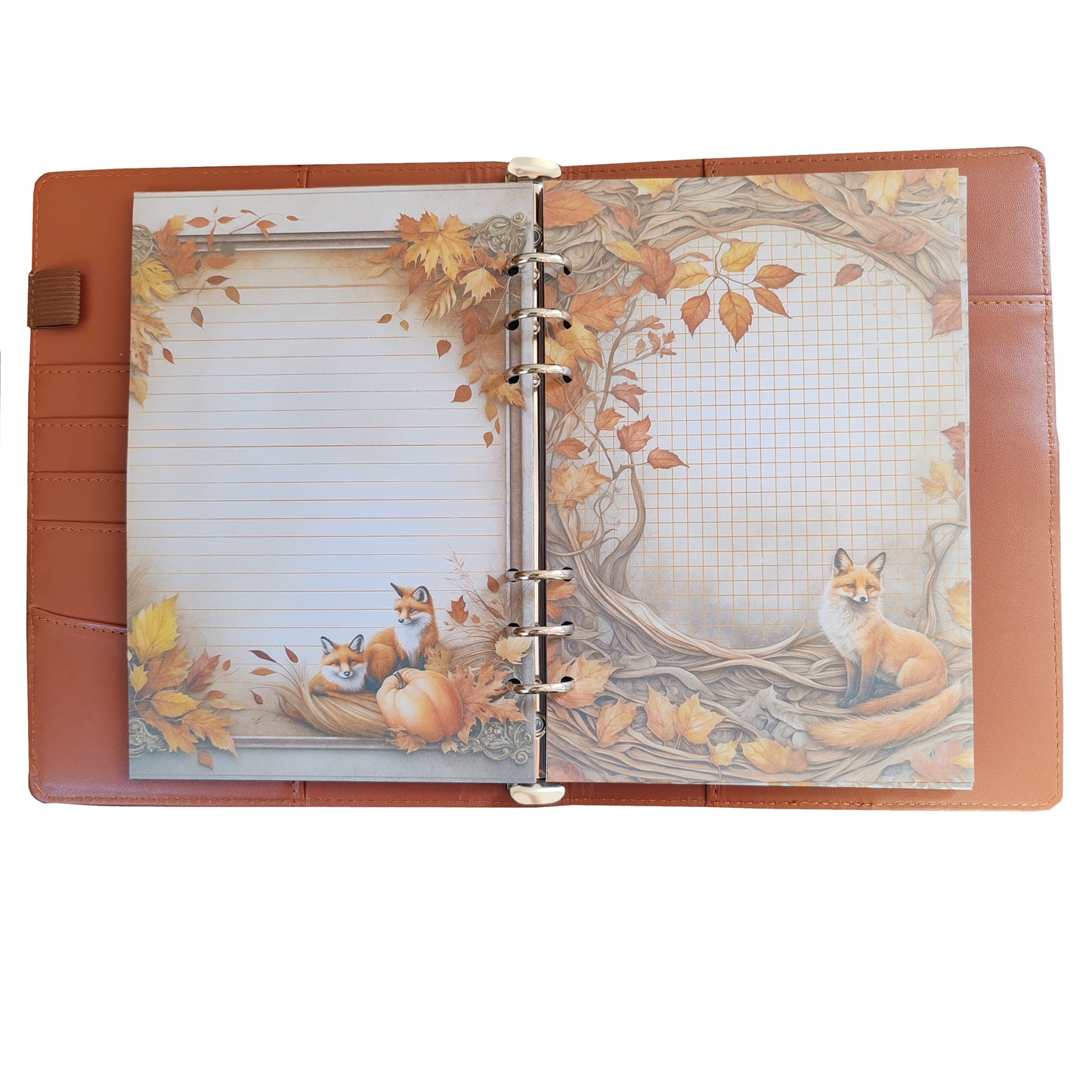 Autumn Breeze Ringbucheinlagen | Motiv-Inlays Fuchs | 50 Seiten | DIN A5/A6