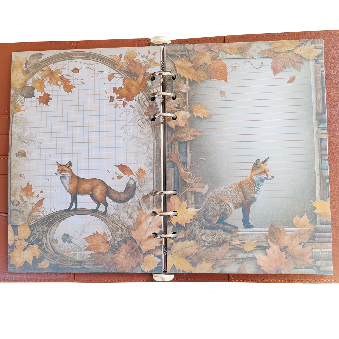 Autumn Breeze Ringbucheinlagen | Motiv-Inlays Fuchs | 50 Seiten | DIN A5/A6
