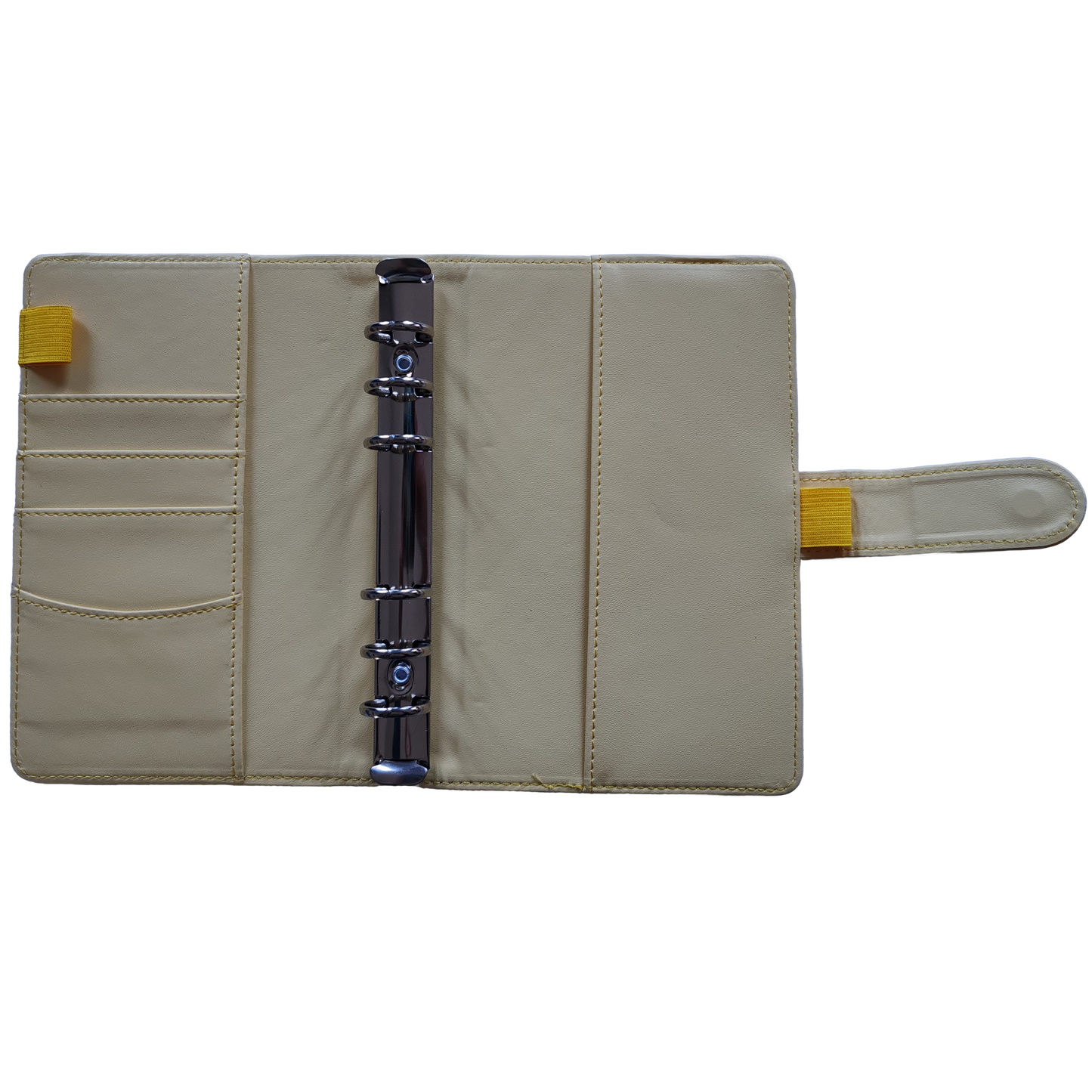 Personal Size / DIN A6 Ringbuch | Ringbinder Gelb | 6-Ring-Mechanik
