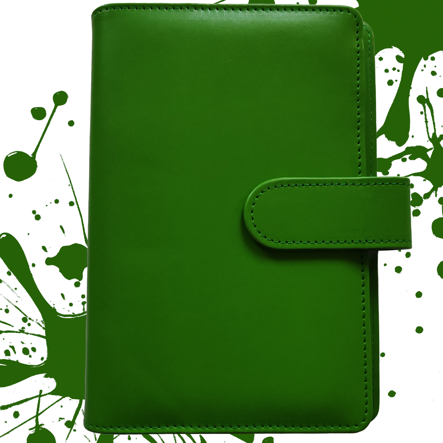 Personal Size / DIN A6 Ringbuch | Ringbinder Grün | 6-Ring-Mechanik