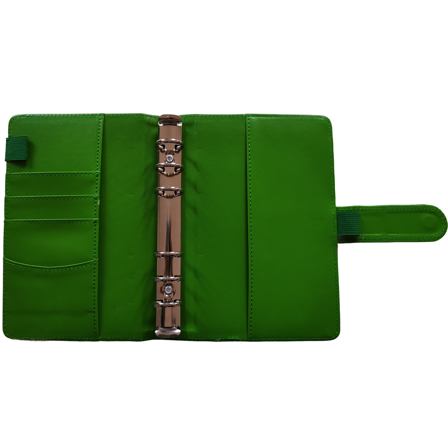 Personal Size / DIN A6 Ringbuch | Ringbinder Grün | 6-Ring-Mechanik