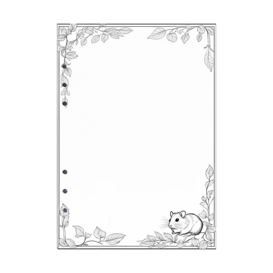 DIN A5 Ringbucheinlagen 6-fach Lochung mit Motiv | Bild Hamster 2