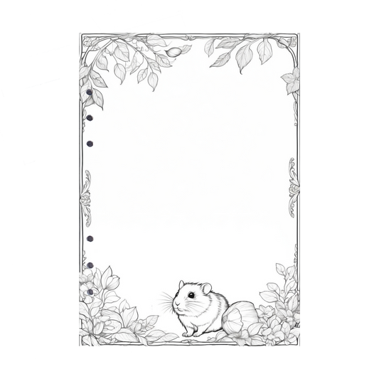 DIN A5 Ringbucheinlagen 6-fach Lochung mit Motiv | Bild Hamster 3