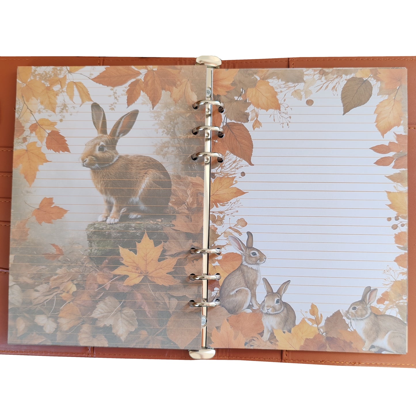 Autumn Breeze Ringbucheinlagen | Motiv-Inlays Hase | 50 Seiten | DIN A5/A6