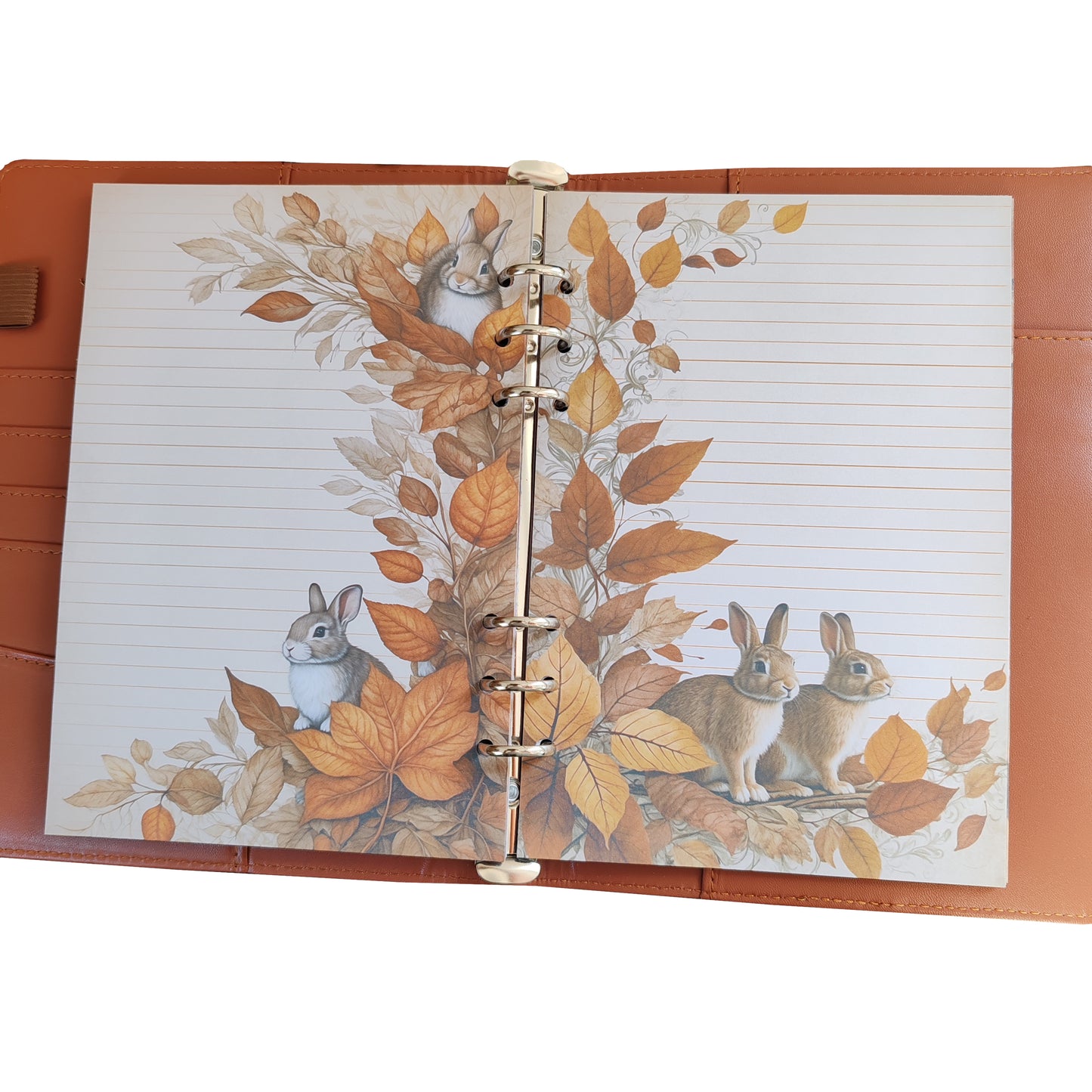 Autumn Breeze Ringbucheinlagen | Motiv-Inlays Hase | 50 Seiten | DIN A5/A6