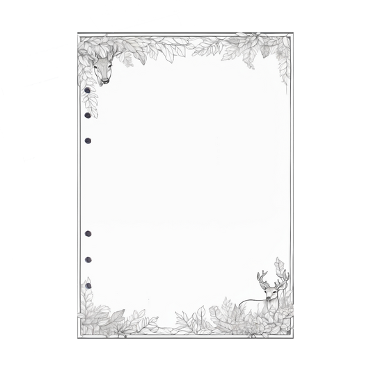 DIN A5 Ringbucheinlagen 6-fach Lochung mit Motiv | Bild Hirsch 2