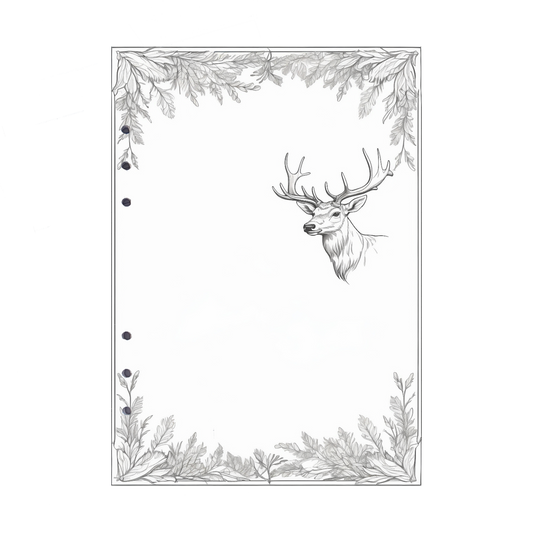 DIN A5 Ringbucheinlagen 6-fach Lochung mit Motiv | Bild Hirsch 5