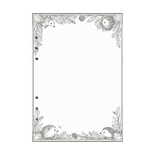 DIN A5 Ringbucheinlagen 6-fach Lochung mit Motiv | Bild Igel 1