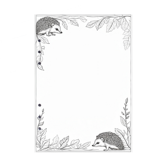 DIN A5 Ringbucheinlagen 6-fach Lochung mit Motiv | Bild Igel 2