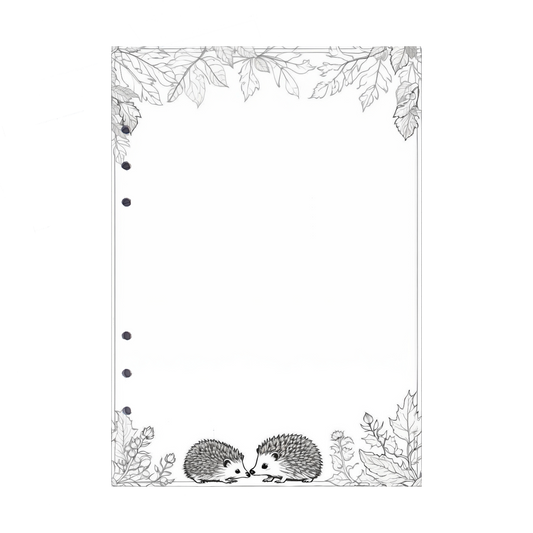 DIN A5 Ringbucheinlagen 6-fach Lochung mit Motiv | Bild Igel 3