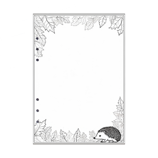 DIN A5 Ringbucheinlagen 6-fach Lochung mit Motiv | Bild Igel 4