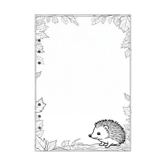 DIN A5 Ringbucheinlagen 6-fach Lochung mit Motiv | Bild Igel 5
