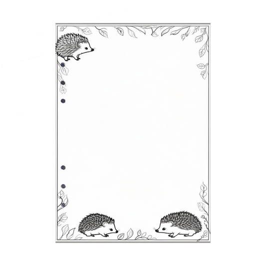 DIN A5 Ringbucheinlagen 6-fach Lochung mit Motiv | Bild Igel 6
