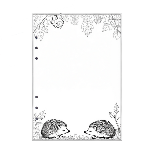DIN A5 Ringbucheinlagen 6-fach Lochung mit Motiv | Bild Igel 7