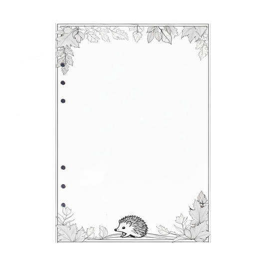 DIN A5 Ringbucheinlagen 6-fach Lochung mit Motiv | Bild Igel 8