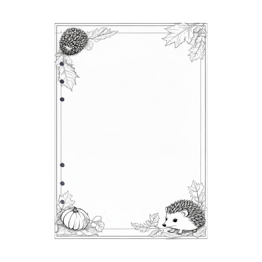 DIN A5 Ringbucheinlagen 6-fach Lochung mit Motiv | Bild Igel 9