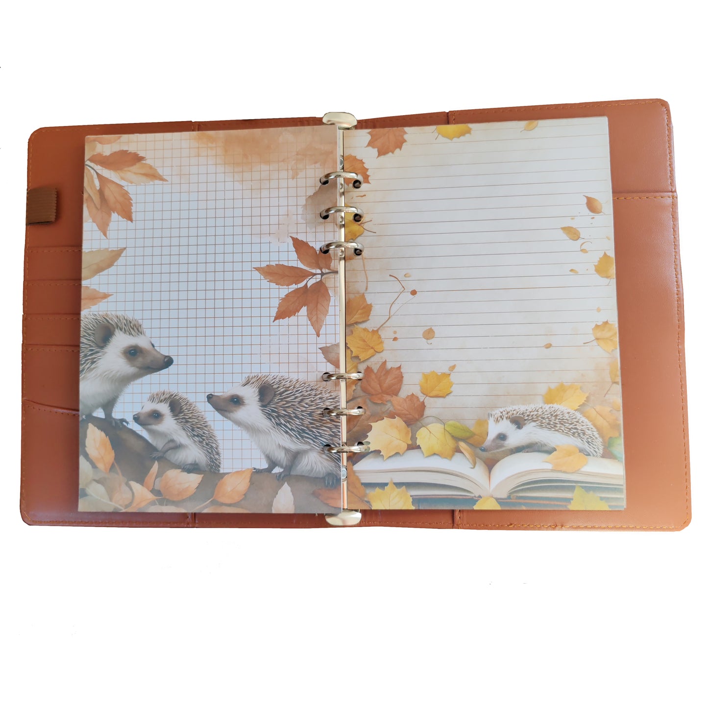 Autumn Breeze Ringbucheinlagen | Motiv-Inlays Igel | 50 Seiten | DIN A5/A6