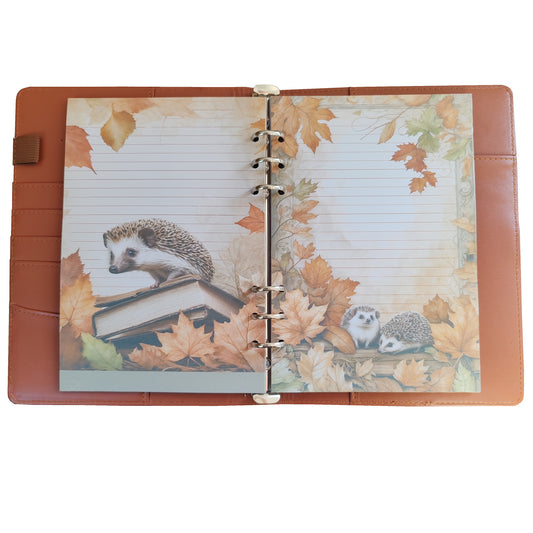 Autumn Breeze Ringbucheinlagen | Motiv-Inlays Igel | 50 Seiten | DIN A5/A6