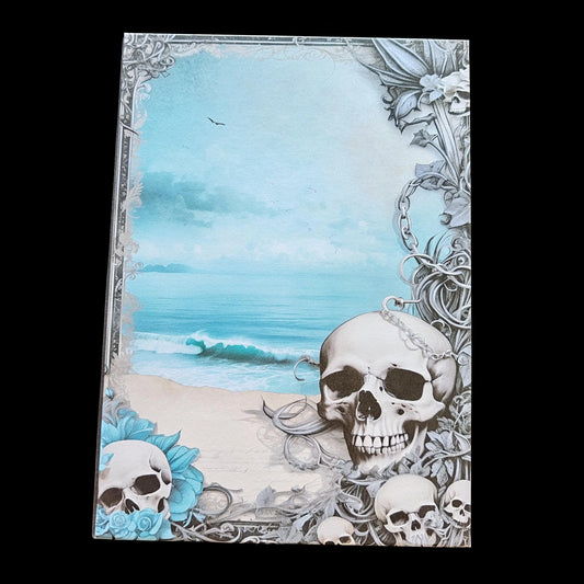 Illustriertes Notizbuch | Motiv Dark Caribbean | DIN A5 Hardcover | 160 Seiten