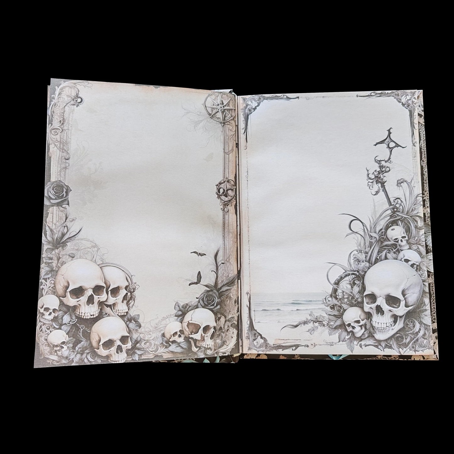 Illustriertes Notizbuch | Motiv Dark Caribbean | DIN A5 Hardcover | 160 Seiten