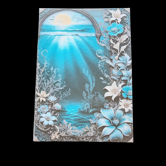 Illustriertes Notizbuch | Motiv Dark Ocean | DIN A5 Hardcover | 160 Seiten