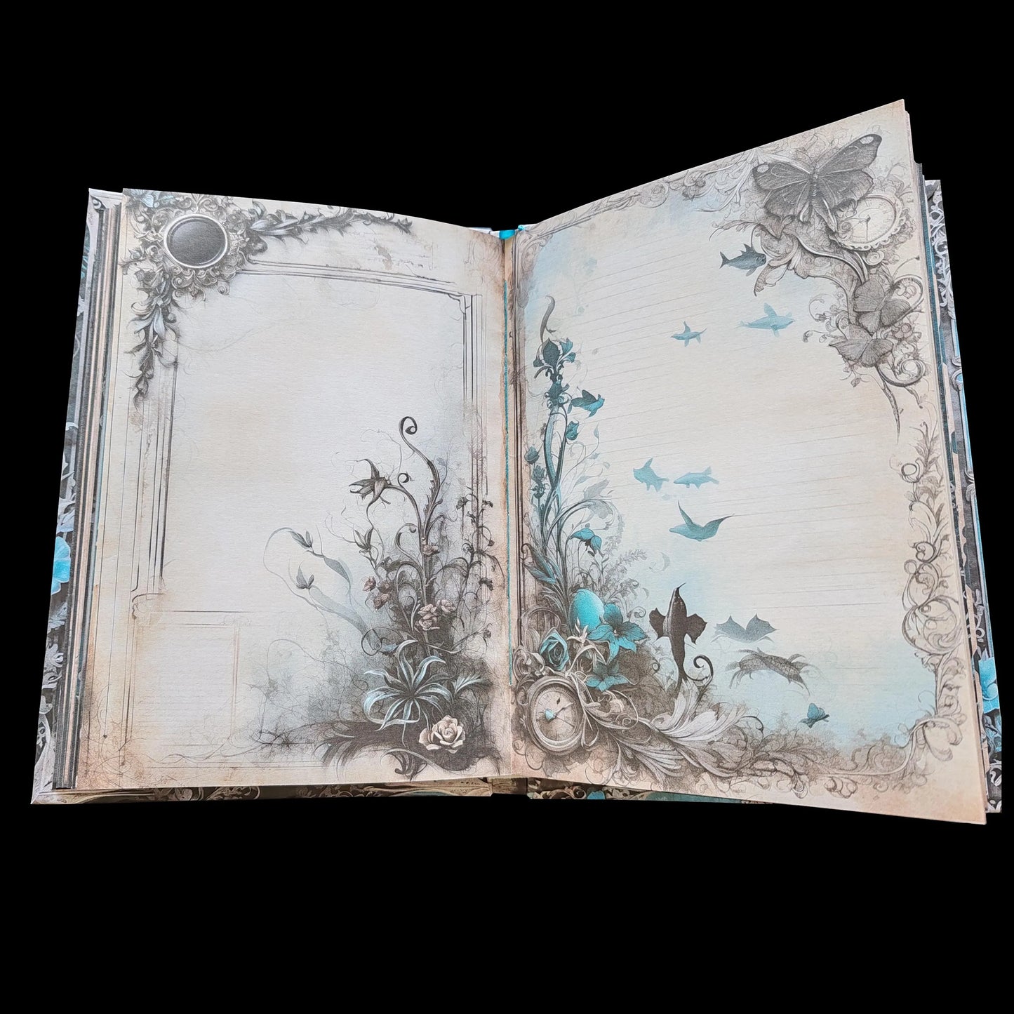 Illustriertes Notizbuch | Motiv Dark Ocean | DIN A5 Hardcover | 160 Seiten