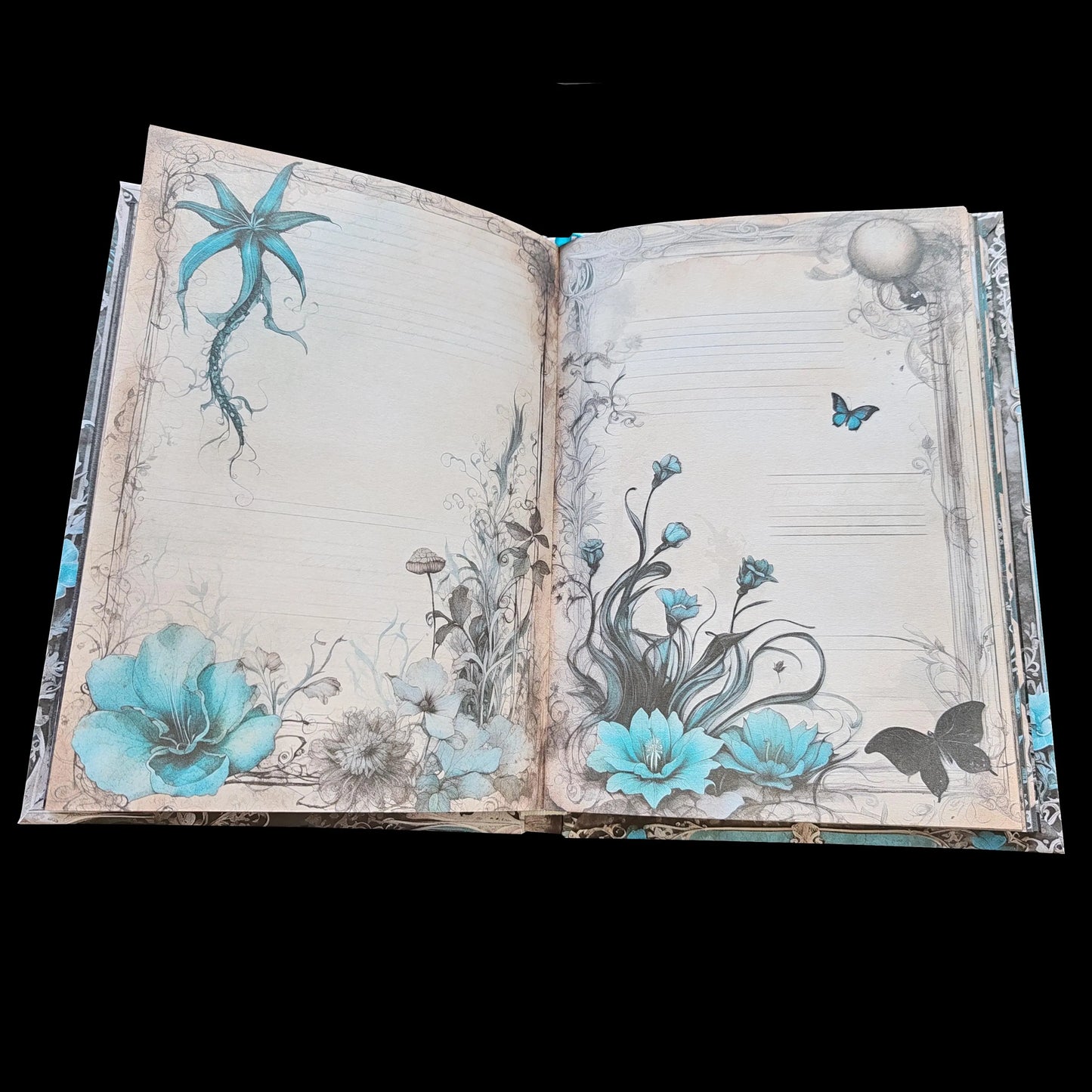 Illustriertes Notizbuch | Motiv Dark Ocean | DIN A5 Hardcover | 160 Seiten