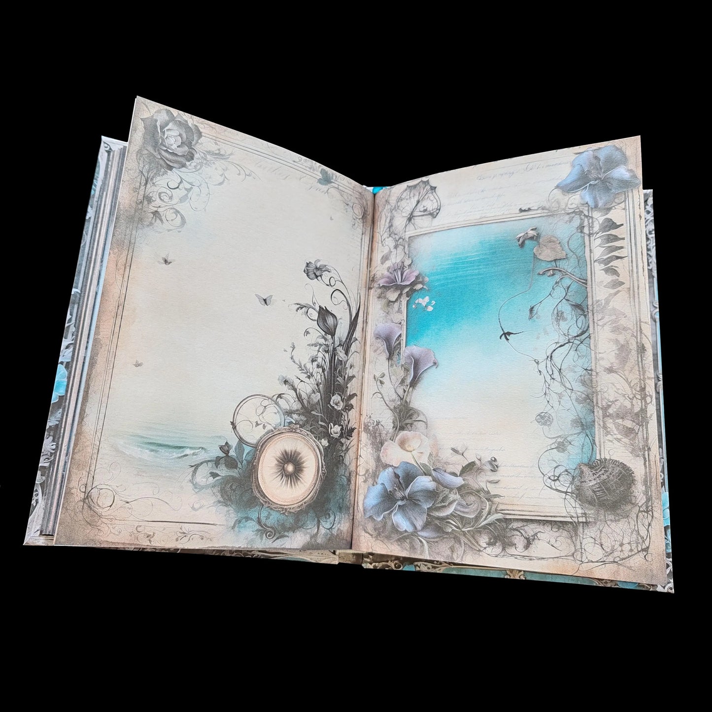 Illustriertes Notizbuch | Motiv Dark Ocean | DIN A5 Hardcover | 160 Seiten