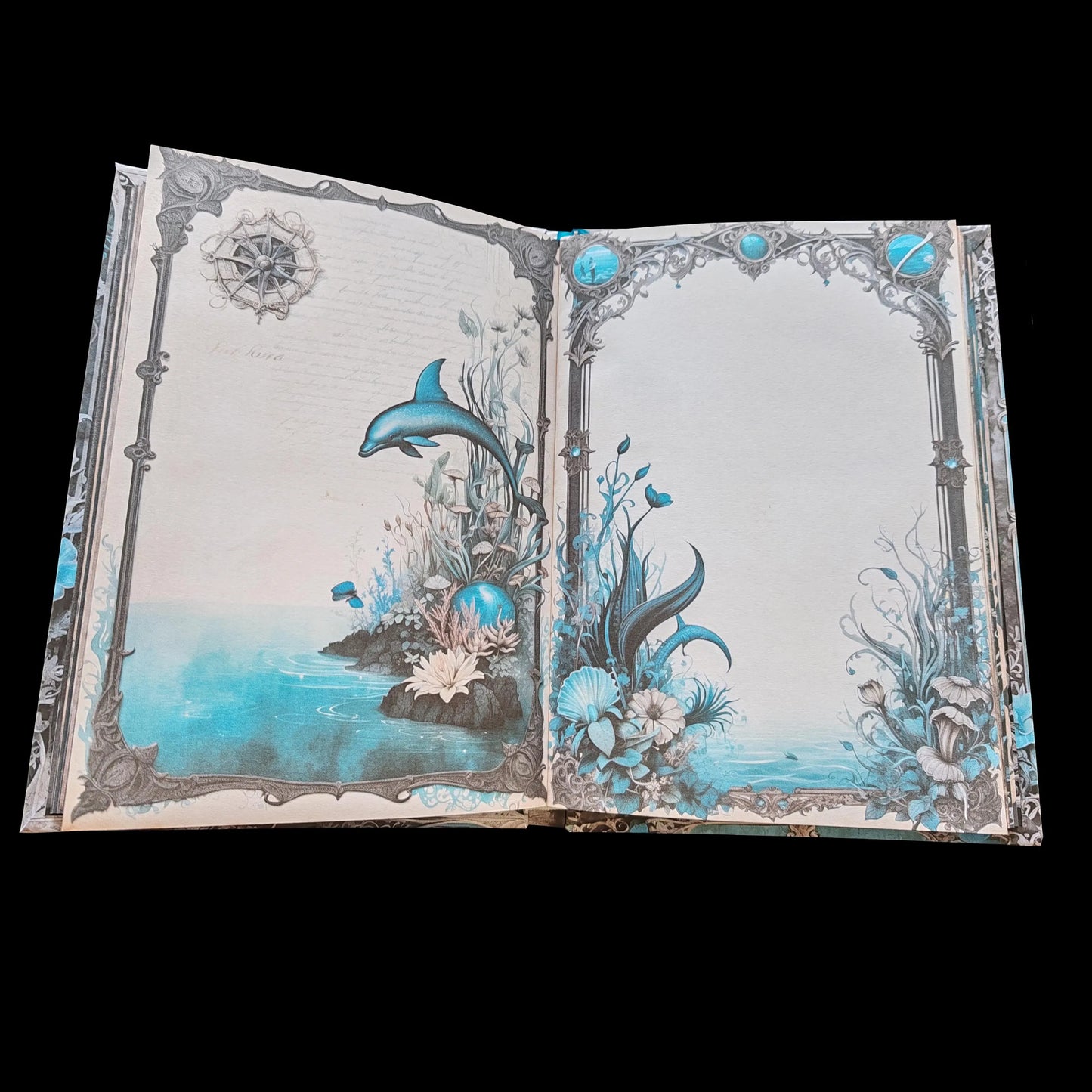 Illustriertes Notizbuch | Motiv Dark Ocean | DIN A5 Hardcover | 160 Seiten