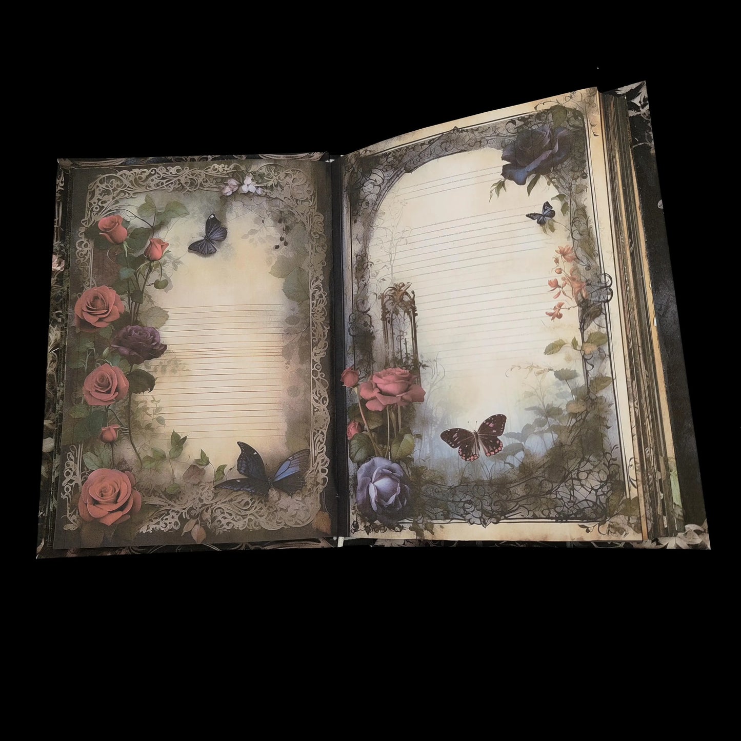 Illustriertes Notizbuch | Motiv Gothic Garden | DIN A5 Hardcover | 160 Seiten