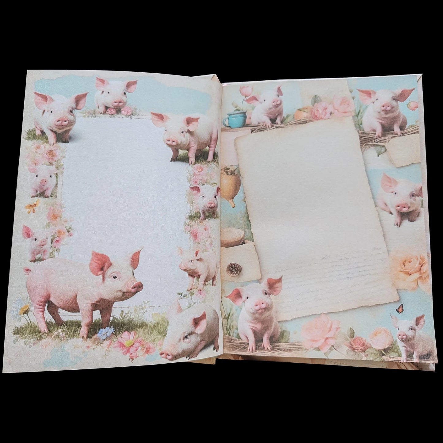 Illustriertes Notizbuch | Motiv Lucky Piglets | DIN A5 Hardcover | 160 Seiten