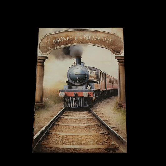 Illustriertes Notizbuch | Motiv Railway Romance | DIN A5 Hardcover | 160 Seiten