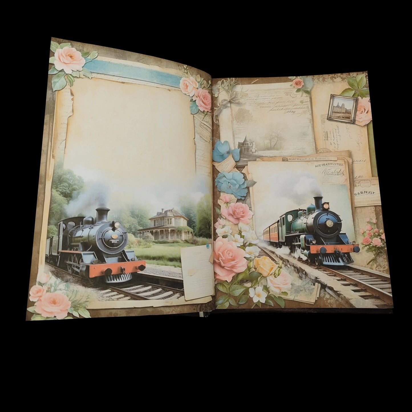Illustriertes Notizbuch | Motiv Railway Romance | DIN A5 Hardcover | 160 Seiten