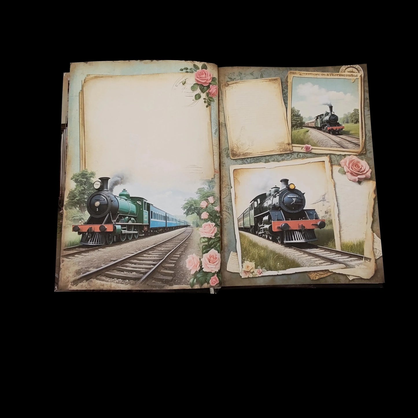 Illustriertes Notizbuch | Motiv Railway Romance | DIN A5 Hardcover | 160 Seiten